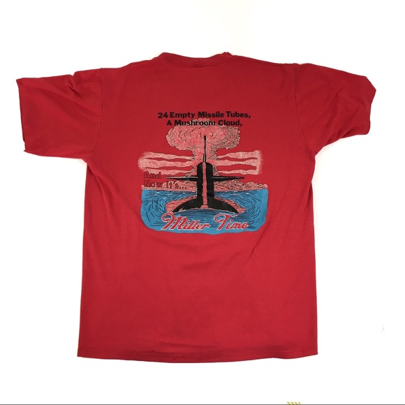 Vintage 90s It’s Miller Time War Single Stitch Tee - Picture 2 of 8